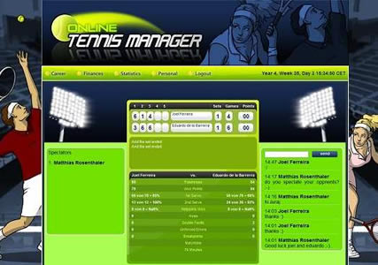 Online Tennis Manager Screenshot 1