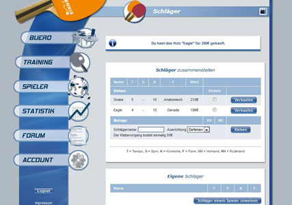 Tischtennis Manager Screenshot 2