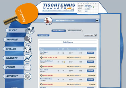 Tischtennis Manager Screenshot 3